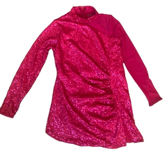 Weismann Me Against The Music Sequin Red Pink Dance Jazz Competition Costume - Picture 4 of 9